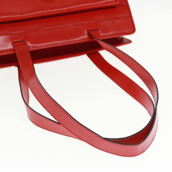 CELINE Shoulder Bag Leather Red - Picture 7 of 12